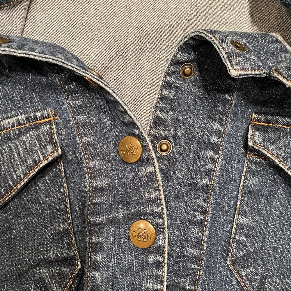 Dash by Kardashians Small Blue Denim Jean Jacket - Picture 3 of 7